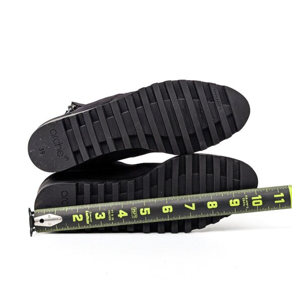 Arche Paris Women Lomhus Black Nubuck Zip Wedge Boots Size 8US EUR39 - Picture 5 of 7